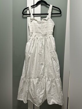 GAP | Dresses | Linenblend Scalloped Midi Dress | Poshmark GAP | Dresses | Linenblend Scalloped Midi Dress | Poshmark